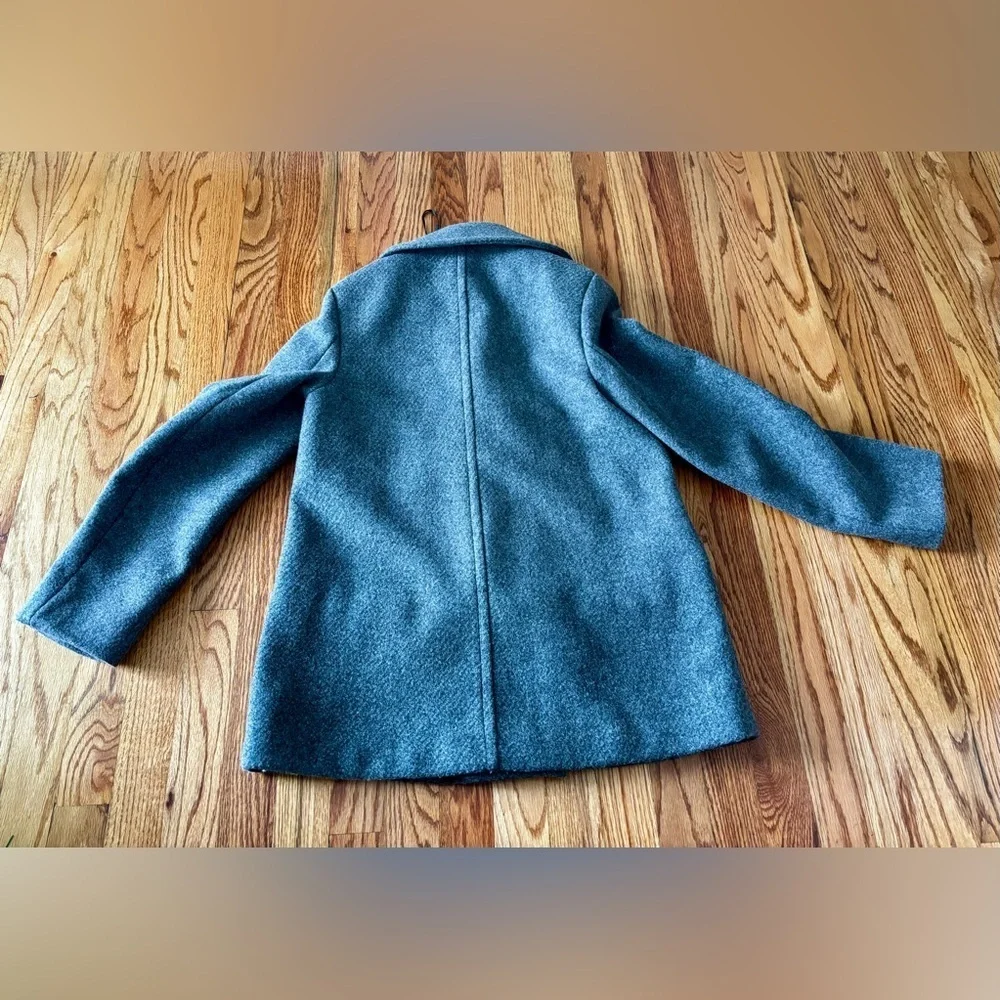 H&M Women’s Double Breasted Gray Pea Coat - Size 0 - EUC